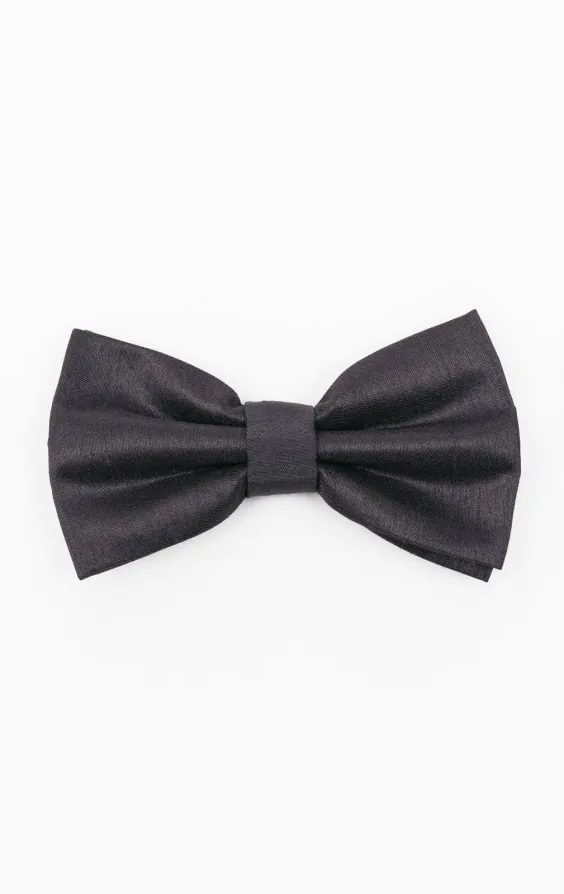 Dark Grey Dupion Bow Tie Dark Grey Dupion Bow Tie