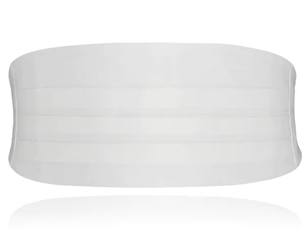 Boys White Cummerbund