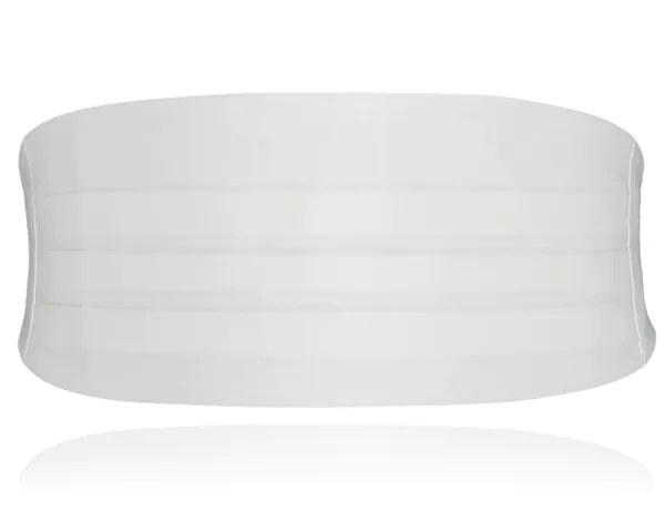 Boys White Cummerbund & Bow Tie Set - photo 2