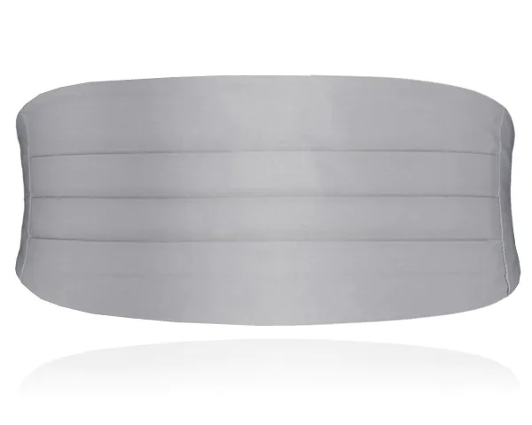 Boys Silver Cummerbund