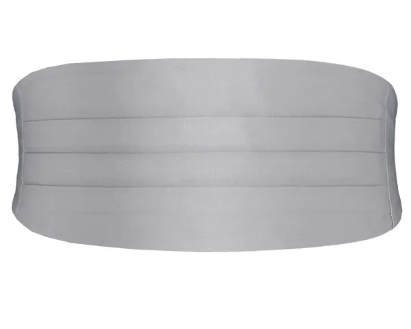 Silver Poly Cummerbund Silver Poly Cummerbund