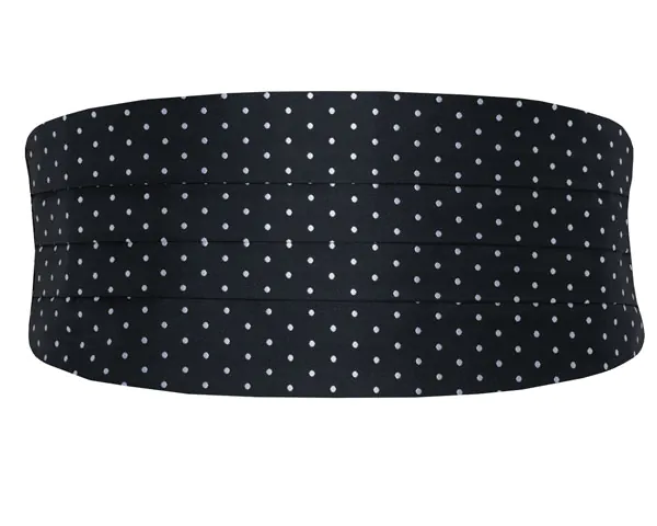 Black & White Polka Dot Cummerbund
