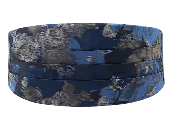 Blue Floral Jacquard Cummerbund Blue Floral Jacquard Cummerbund