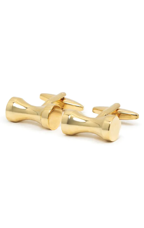 Gold Style Hourglass Cufflinks
