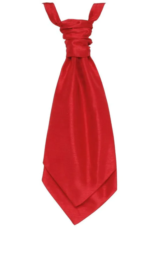 Crimson Red Dupion Cravat (Pre-Tied & Hand Tied) Crimson Red Dupion Cravat (Pre-Tied & Hand Tied)