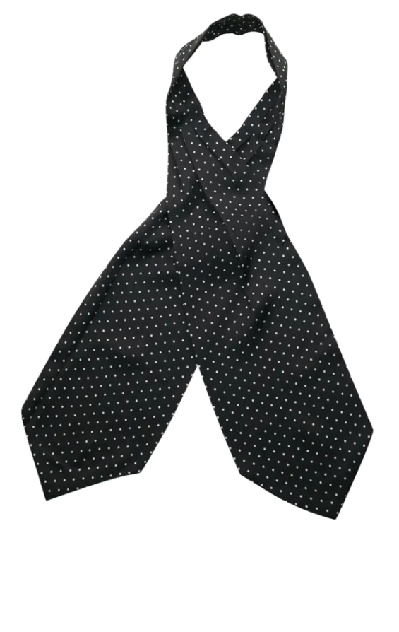 Daywear Cravat in Black with White Polka Dots - photo 2