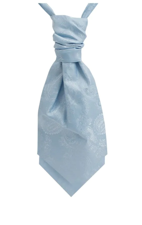 Boys Light Blue Paisley Cravat