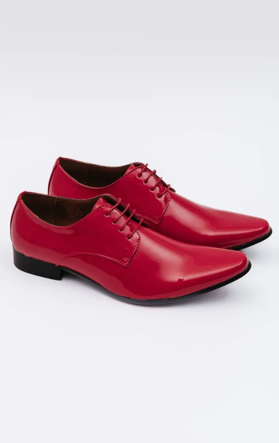 Dobell Red Patent Contemporary Dress Shoes Dobell