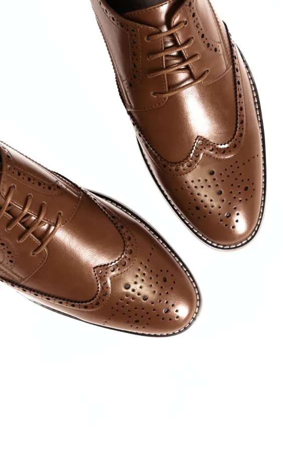 Dobell Tan Derby Brogue Shoes - photo 1 Dobell Tan Derby Brogue Shoes - photo 1