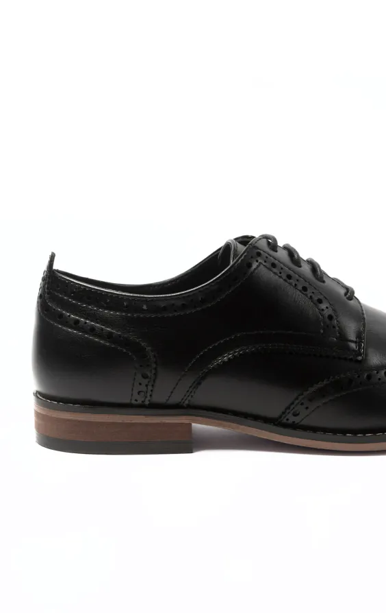 Dobell Black Derby Brogue Shoes - photo 4