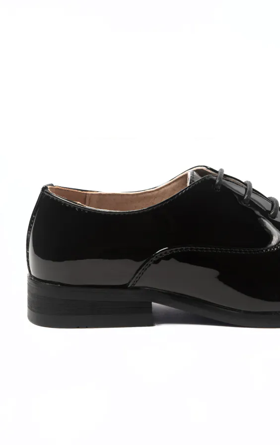 Boys Black Patent Classic Dress Shoes - photo 4