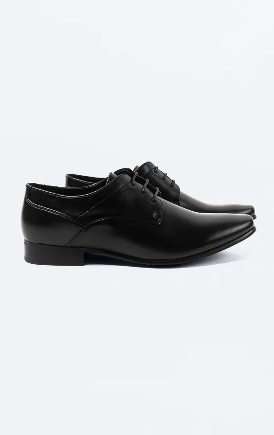 Dobell Black Plain Derby Shoes Dobell Black Plain Derby Shoes