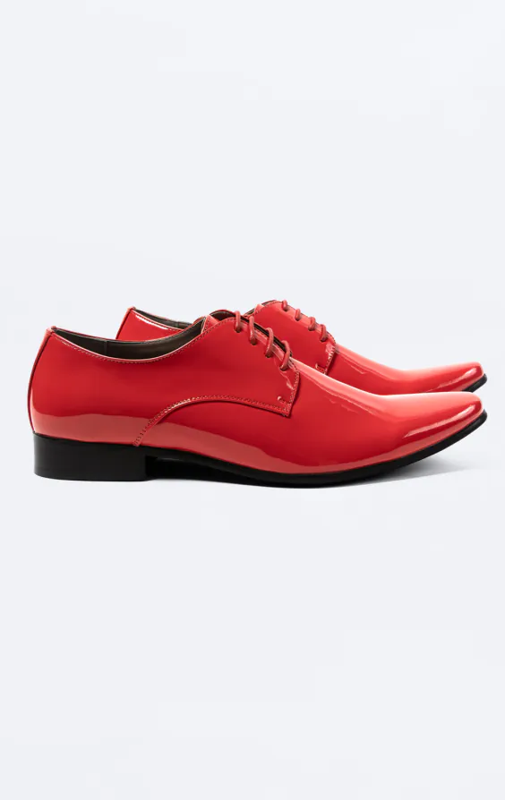 Red Patent Contemporary Dress Shoes