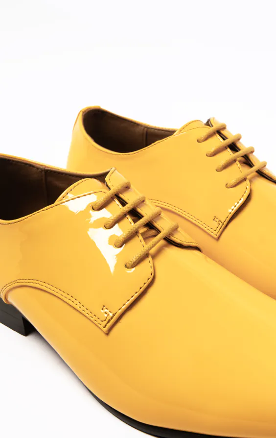 Yellow Patent Contemporary Dress Shoes - photo 3