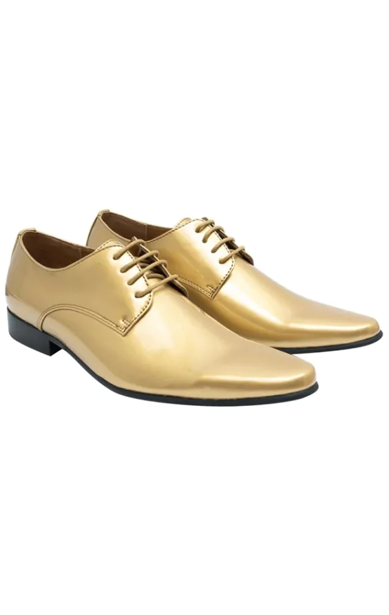 Gold patent shoes hotsell
