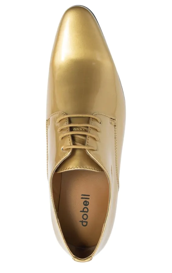 Dobell Gold Patent Contemporary Dress Shoes Dobell