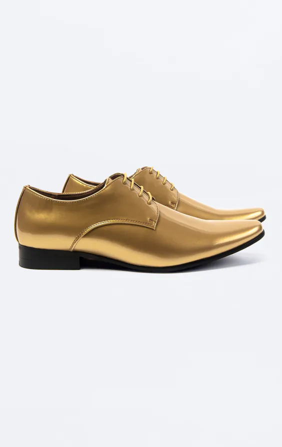 Gold Patent Contemporary Dress Shoes Gold Patent Contemporary Dress Shoes
