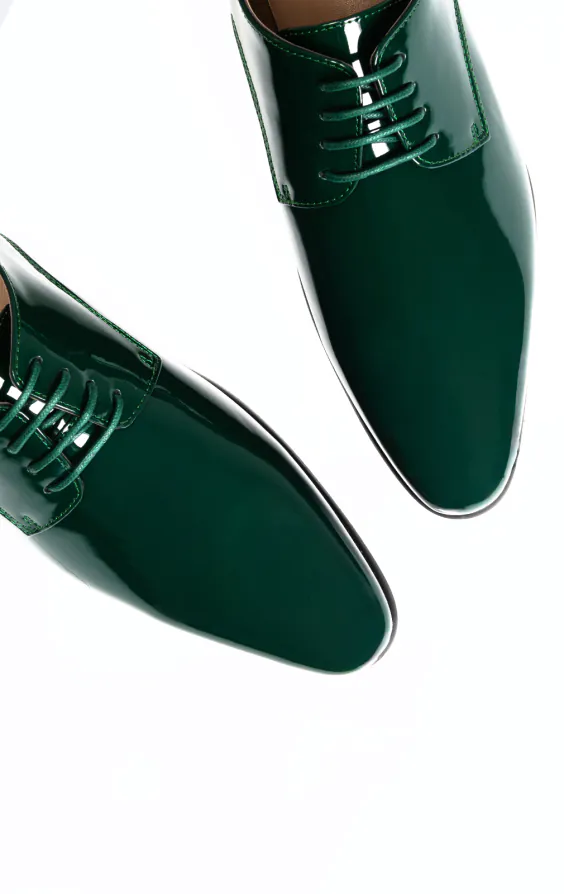 Racing Green Patent Contemporary Dress Shoes - photo 1