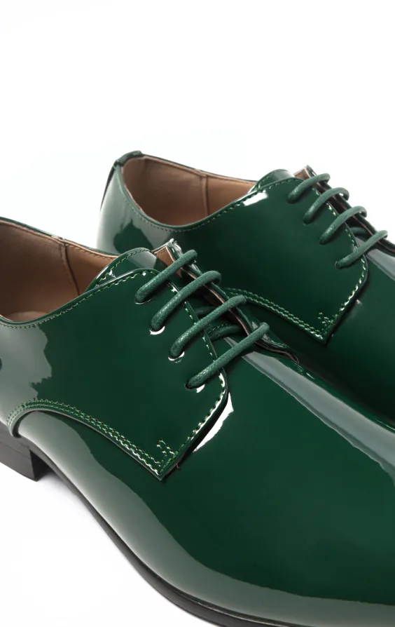 Racing Green Patent Contemporary Dress Shoes - photo 3