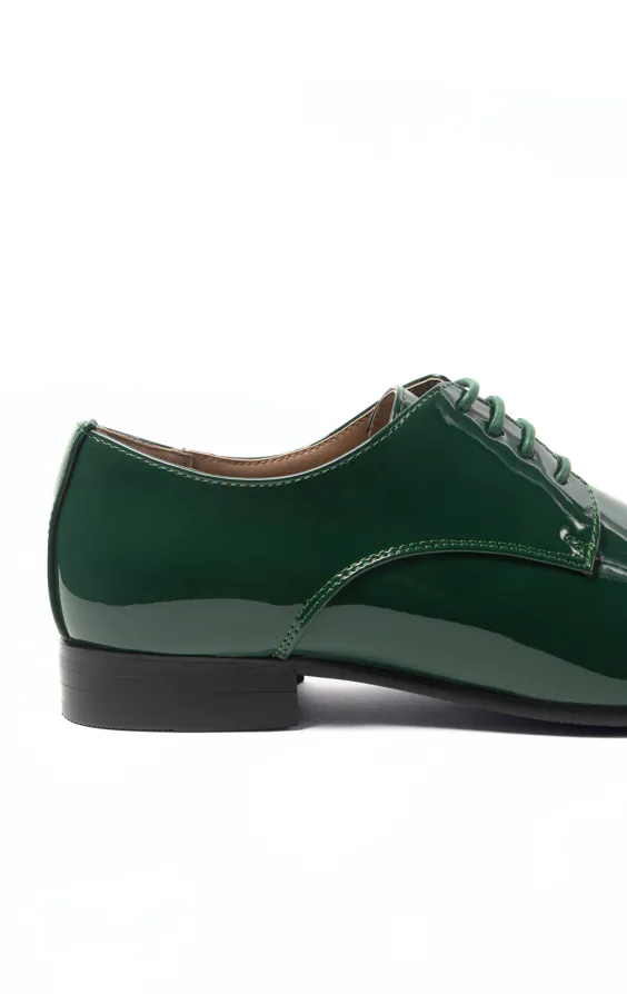 Racing Green Patent Contemporary Dress Shoes - photo 4
