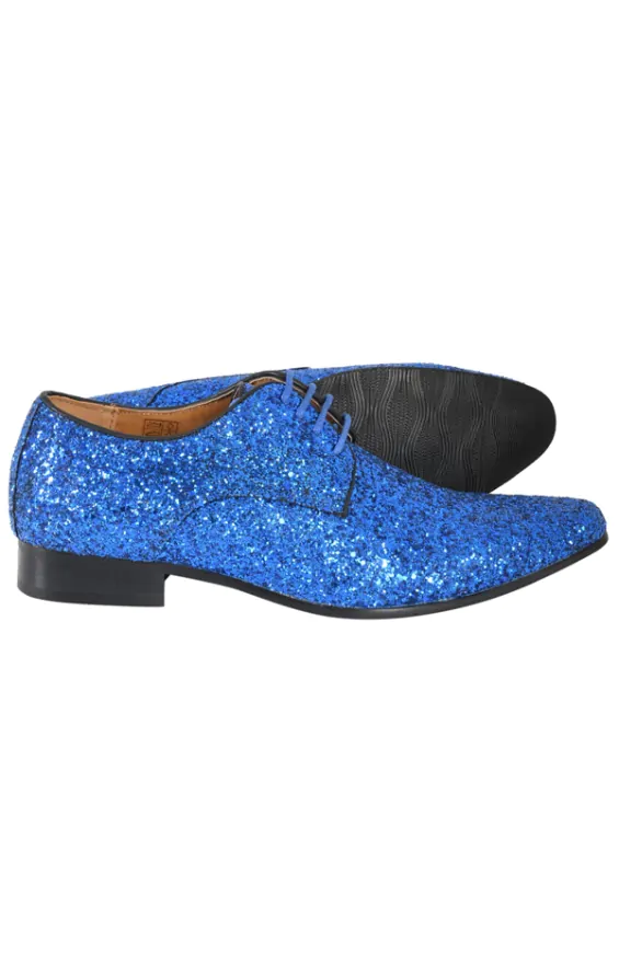 Royal blue glitter shoes sales