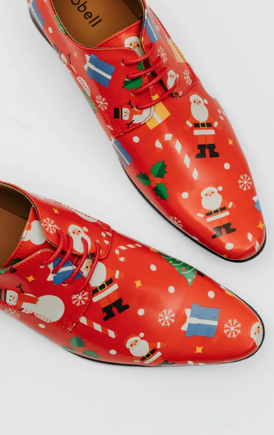 Dobell Red Christmas Festive Fun Christmas Novelty Shoes - photo 1 Dobell Red Christmas Festive Fun Christmas Novelty Shoes - photo 1