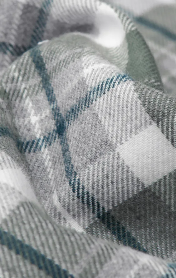 Green and Grey Check Brushed Cotton Shirt - photo 5 Green and Grey Check Brushed Cotton Shirt - photo 5