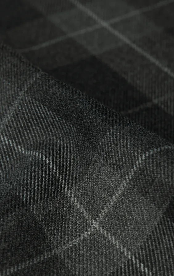 Grey Tartan Check Double Breasted Horseshoe Vest - photo 3 Grey Tartan Check Double Breasted Horseshoe Vest - photo 3