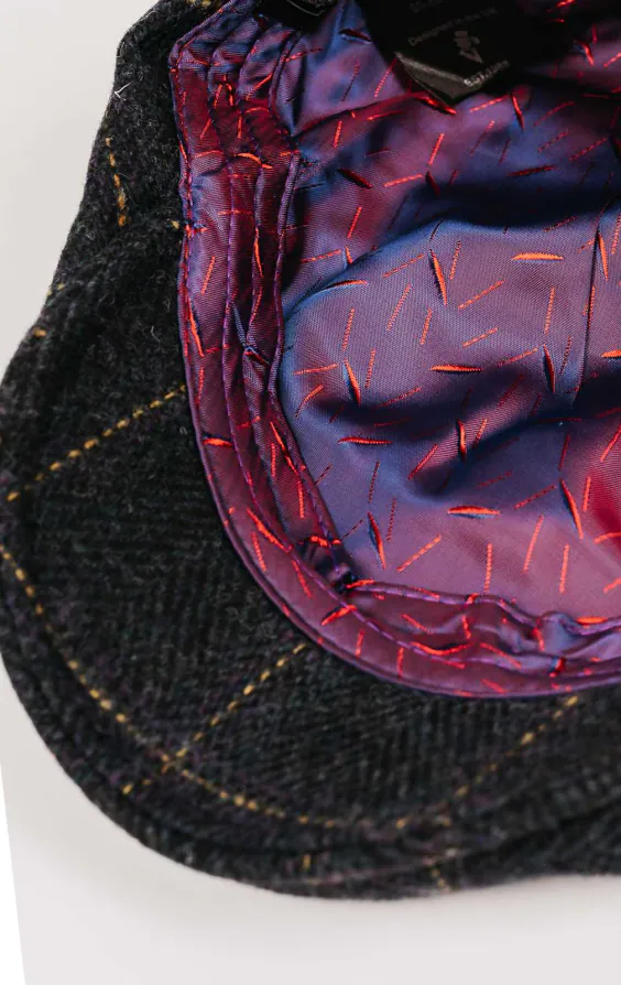 Navy Twill Check Flat Cap - photo 2