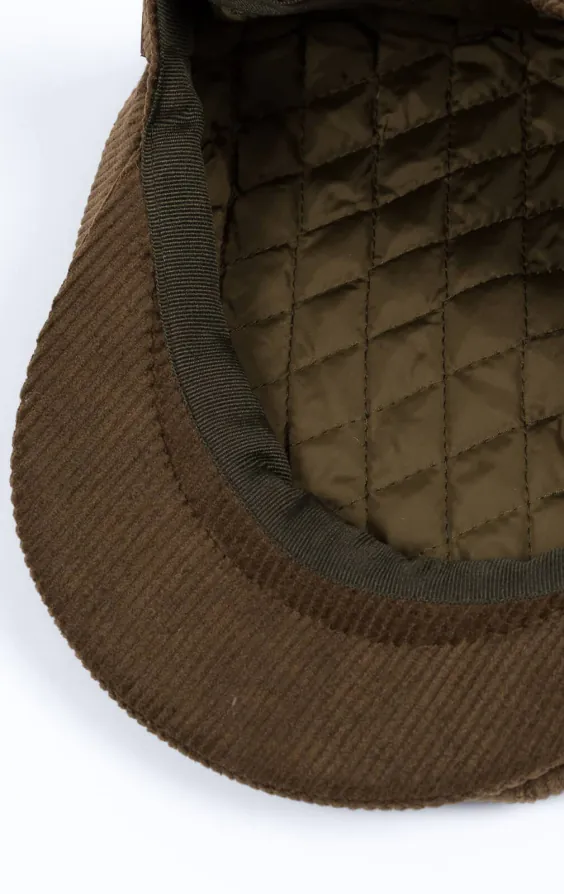 Olive Green Corduroy Newsboy Cap - photo 2