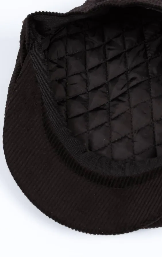 Black Corduroy Newsboy Cap - photo 2 Black Corduroy Newsboy Cap - photo 2
