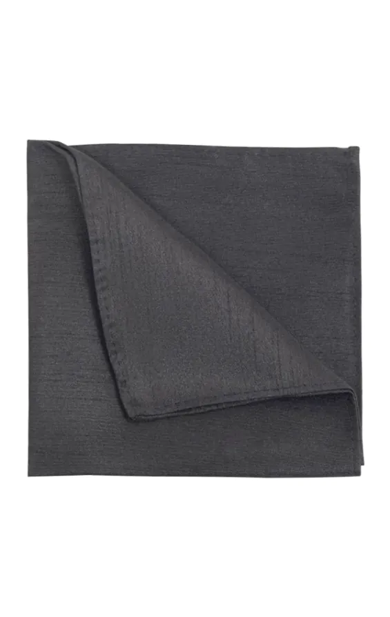 Dark Grey Dupion Handkerchief