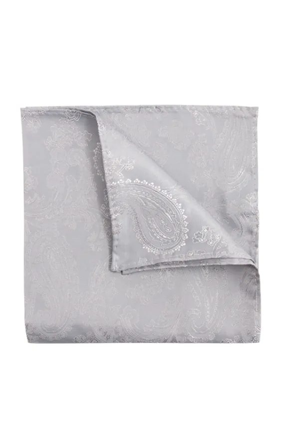 Dobell Silver Paisley Handkerchief Dobell Silver Paisley Handkerchief