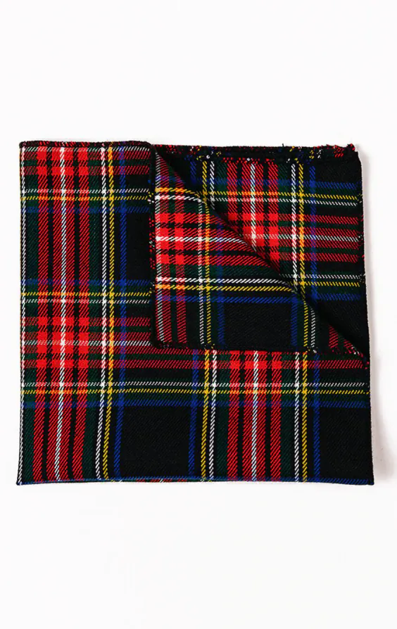 Navy Blue Tartan Handkerchief Navy Blue Tartan Handkerchief