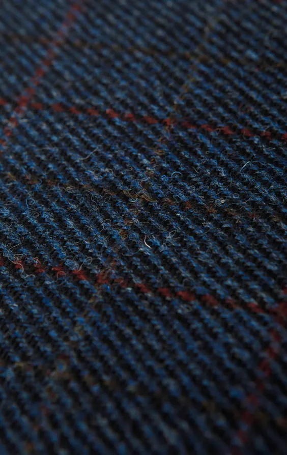 Harris Tweed Dark Blue Windowpane Check Tweed Vest - photo 4 Harris Tweed Dark Blue Windowpane Check Tweed Vest - photo 4