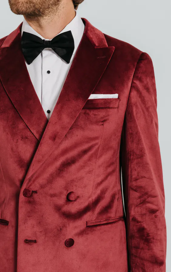 Double Breasted Burgundy Velvet Jacket - photo 4 Double Breasted Burgundy Velvet Jacket - photo 4