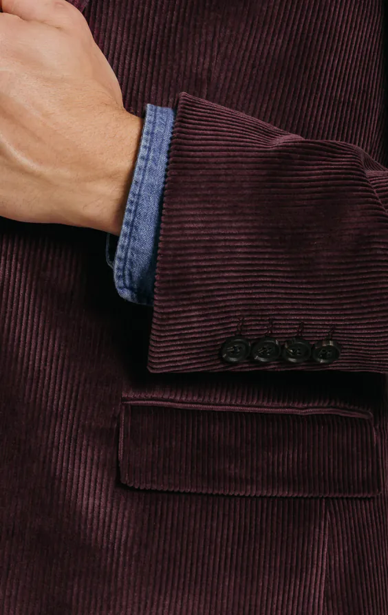 Burgundy Corduroy Jacket - photo 2