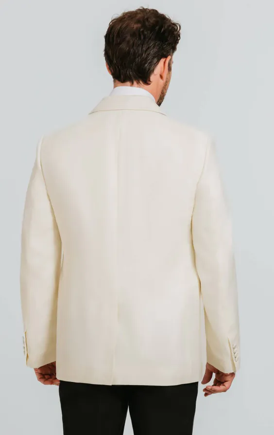 White Shawl Lapel Tuxedo Jacket - photo 1 White Shawl Lapel Tuxedo Jacket - photo 1