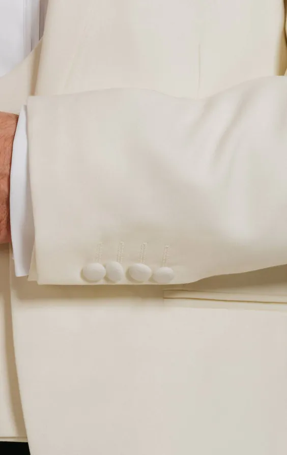White Shawl Lapel Tuxedo Jacket - photo 2 White Shawl Lapel Tuxedo Jacket - photo 2