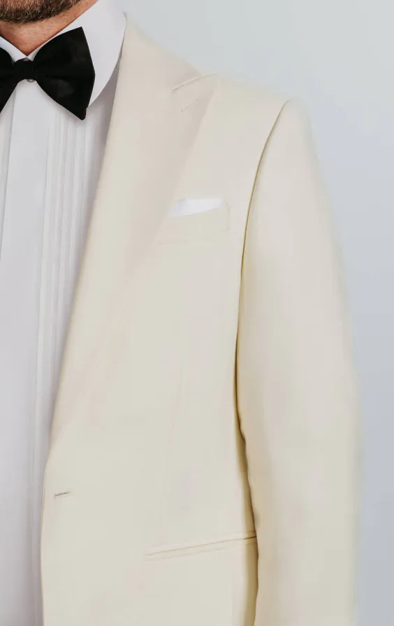 White Peak Lapel Slim Fit Tuxedo Jacket - photo 3 White Peak Lapel Slim Fit Tuxedo Jacket - photo 3