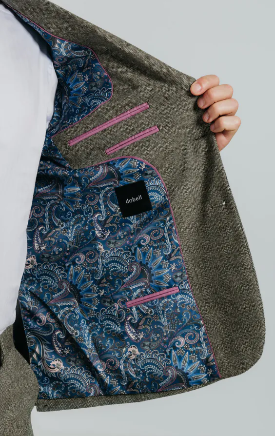 Sage Green Herringbone Tweed Blazer - photo 4 Sage Green Herringbone Tweed Blazer - photo 4