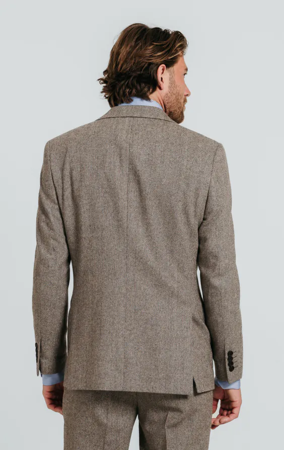 Brown Herringbone Tweed Suit - photo 2 Brown Herringbone Tweed Suit - photo 2