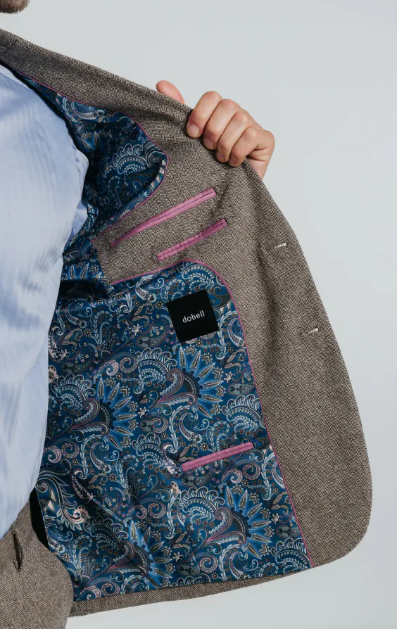 Brown Herringbone Tweed Suit - photo 5 Brown Herringbone Tweed Suit - photo 5