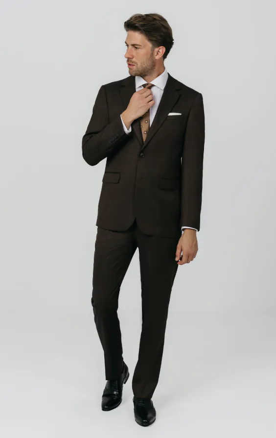 Brown Twill Suit Jacket - photo 1 Brown Twill Suit Jacket - photo 1