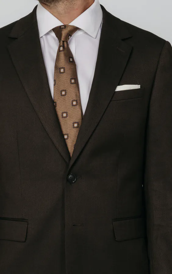 Brown Twill Suit Jacket - photo 3 Brown Twill Suit Jacket - photo 3