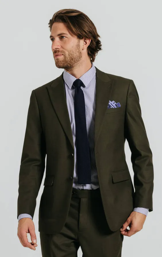 Dark Green Twill Suit Jacket Dark Green Twill Suit Jacket