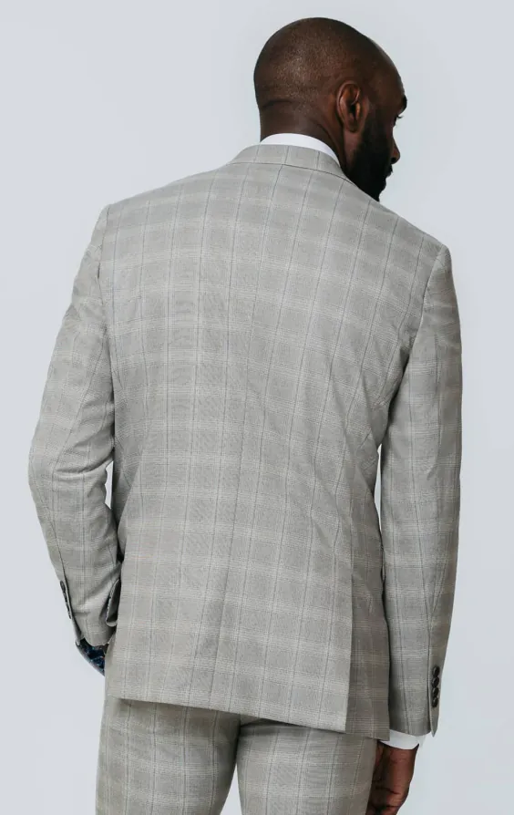 Taupe Check Suit with Peak Lapel - photo 5 Taupe Check Suit with Peak Lapel - photo 5