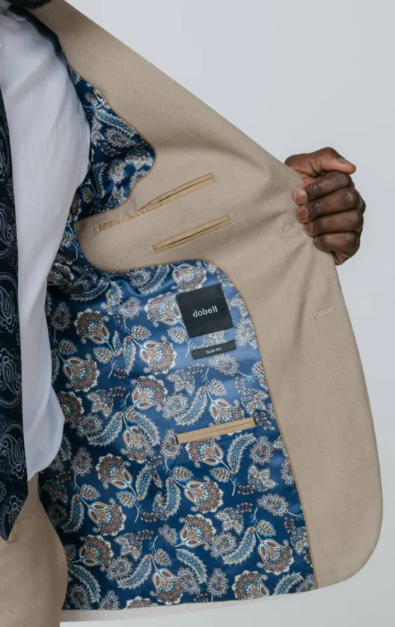 Stone Sharkskin Slim Fit Suit Jacket - photo 4 Stone Sharkskin Slim Fit Suit Jacket - photo 4
