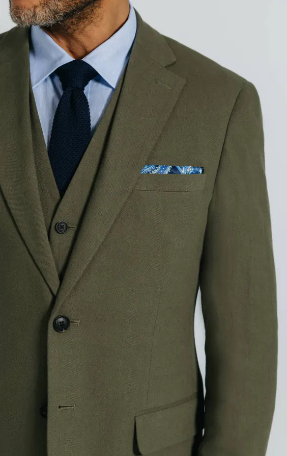 Green Linen Twill 3 Piece Suit - photo 4 Green Linen Twill 3 Piece Suit - photo 4