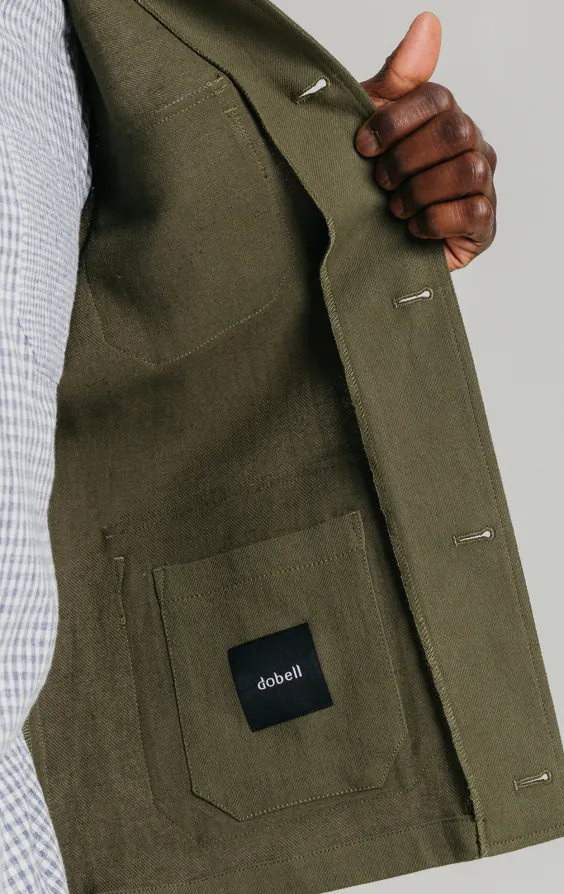 Green Linen Twill Safari Jacket - photo 6